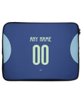 Laptop sleeve with the Ajax 2025-26 Away football shirt design by RIPA Football