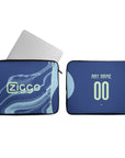 Laptop sleeve with the Ajax 2025-26 Away football shirt design by RIPA Football