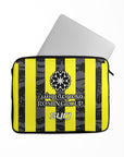 Laptop sleeve with the Al-Ittihad 2025-26 Home football shirt design by RIPA Football