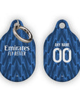 AirTag holder with the Arsenal 2025-26 Away football shirt design by RIPA Football