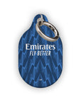 AirTag holder with the Arsenal 2025-26 Away football shirt design by RIPA Football