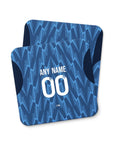 Coaster with the Arsenal 2025-26 Away football shirt design by RIPA Football