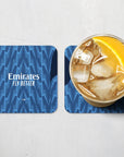 Coaster with the Arsenal 2025-26 Away football shirt design by RIPA Football
