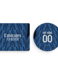 Mouse pad with the Arsenal 2025-26 Away football shirt design by RIPA Football