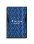 Print with the Arsenal 2025-26 Away football shirt design by RIPA Football