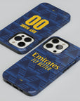 Phone case with the Arsenal 2026-27 Away football shirt design by RIPA Football