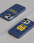 Phone case with the Arsenal 2026-27 Away football shirt design by RIPA Football
