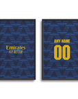 Print with the Arsenal 2026-27 Away football shirt design by RIPA Football
