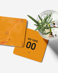 Coaster with the Roma 2025-26 Away football shirt design by RIPA Football
