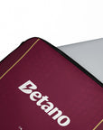 Laptop sleeve with the Aston Villa 2025-26 Home football shirt design by RIPA Football