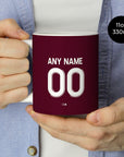 Mug with the Aston Villa 2025-26 Home football shirt design by RIPA Football
