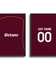 Print with the Aston Villa 2025-26 Home football shirt design by RIPA Football