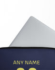 Laptop sleeve with the Atlético Madrid 2025-26 Prematch football shirt design by RIPA Football