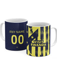 Mug with the Atlético Madrid 2025-26 Prematch football shirt design by RIPA Football