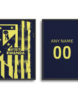 Print with the Atlético Madrid 2025-26 Prematch football shirt design by RIPA Football