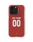 Phone case with the Bayer 04 Leverkusen 2024-25 Home football shirt design by RIPA Football