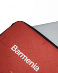 Laptop sleeve with the Bayer 04 Leverkusen 2024-25 Home football shirt design by RIPA Football