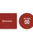Mouse pad with the Bayer 04 Leverkusen 2024-25 Home football shirt design by RIPA Football