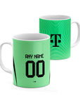 Mug with the Bayern Munich 2025-26 Goalkeeper football shirt design by RIPA Football