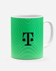 Mug with the Bayern Munich 2025-26 Goalkeeper football shirt design by RIPA Football