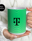 Mug with the Bayern Munich 2025-26 Goalkeeper football shirt design by RIPA Football