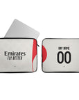 Laptop sleeve with the Benfica 2025-26 Away football shirt design by RIPA Football