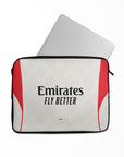 Laptop sleeve with the Benfica 2025-26 Away football shirt design by RIPA Football