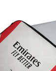 Laptop sleeve with the Benfica 2025-26 Away football shirt design by RIPA Football