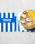 Coaster with the Brighton 2025-26 Home football shirt design by RIPA Football