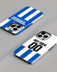 Phone case with the Brighton 2025-26 Home football shirt design by RIPA Football