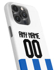 Phone case with the Brighton 2025-26 Home football shirt design by RIPA Football