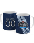 Mug with the Celta Vigo 2025-26 Away football shirt design by RIPA Football