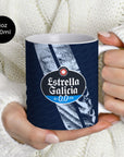 Mug with the Celta Vigo 2025-26 Away football shirt design by RIPA Football
