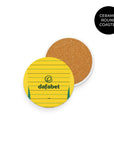 Coaster with the Celtic 2024-25 Away football shirt design by RIPA Football