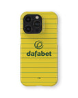 Phone case with the Celtic 2024-25 Away football shirt design by RIPA Football