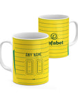 Mug with the Celtic 2024-25 Away football shirt design by RIPA Football