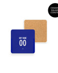 Coaster with the Chelsea 2024-25 Home football shirt design by RIPA Football
