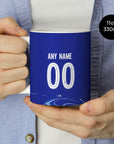 Mug with the Chelsea 2024-25 Home football shirt design by RIPA Football