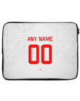 Laptop sleeve with the Chivas Guadalajara 2022-23 Away football shirt design by RIPA Football