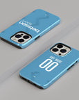 Phone case with the Club Brugge 2025-26 Third football shirt design by RIPA Football