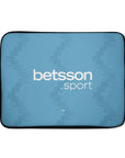Laptop sleeve with the Club Brugge 2025-26 Third football shirt design by RIPA Football