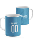 Mug with the Club Brugge 2025-26 Third football shirt design by RIPA Football