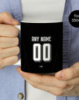 Mug with the Corinthians 2023-24 Away football shirt design by RIPA Football