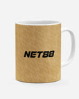 Mug with the Crystal Palace 2025-26 Away football shirt design by RIPA Football
