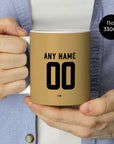 Mug with the Crystal Palace 2025-26 Away football shirt design by RIPA Football