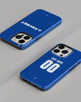 Phone case with the Dinamo Zagreb 2026-27 Home football shirt design by RIPA Football