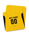 Coaster with the Dynamo Dresden 2026-27 Home football shirt design by RIPA Football