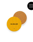 Coaster with the Dynamo Dresden 2026-27 Home football shirt design by RIPA Football