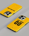 Phone case with the Dynamo Dresden 2026-27 Home football shirt design by RIPA Football