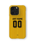 Phone case with the Dynamo Dresden 2026-27 Home football shirt design by RIPA Football